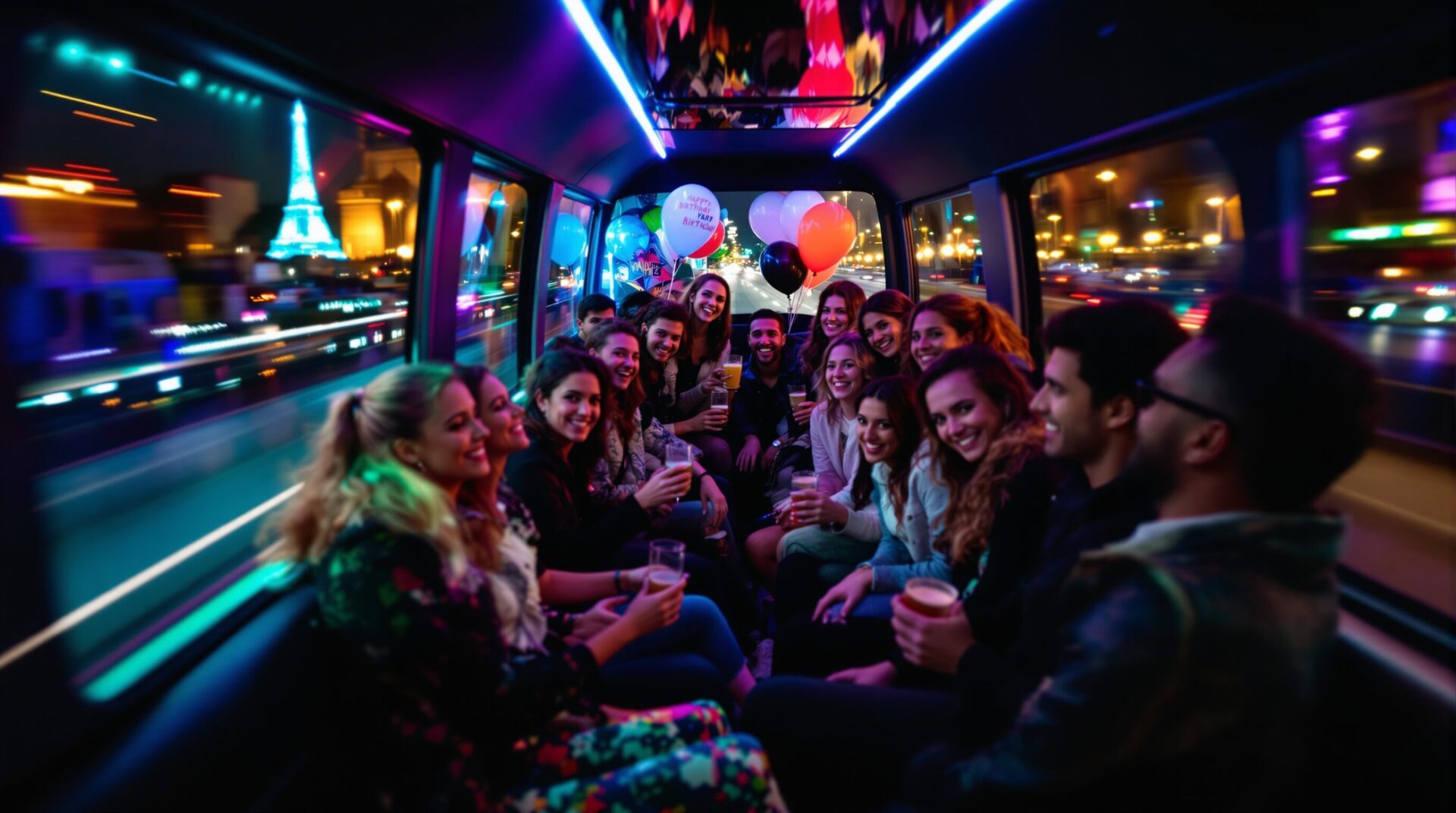 anniversaire dans un bus