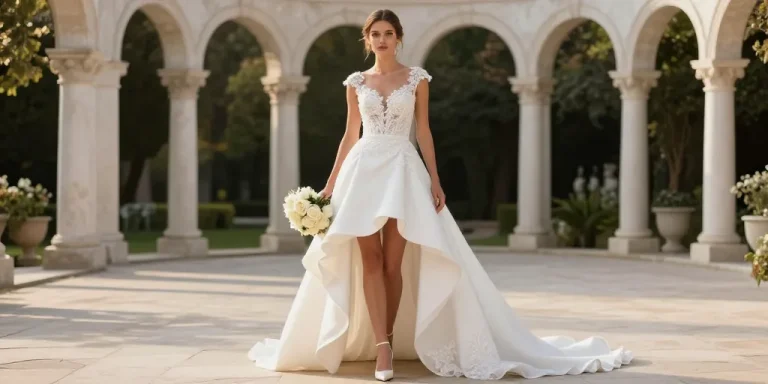 robe de mariage courte devant longue derriere